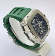 Richard Mille RM 1201 Green Rubber Strap Swiss ETA Automatic Watch - Image 4