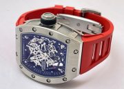 Richard Mille RM 035 Americas Edition Red Strap Swiss ETA 7750 Valjoux Movement Watch - Image 5