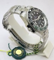 Rolex GMT Master II Destro Left-Handed Oyster Bracelet Swiss ETA 7750 Valjoux Movement Watch - Image 4