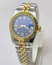 Rolex Datejust Roman Marker Blue Dual Tone Swiss Automatic Ladies Watch - Image 2