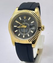 Rolex Sky Dweller Black Rubber Strap Swiss ETA Automatic Watch - Image 2
