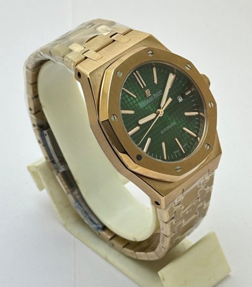 Audemars Piguet Royal Oak Green Rose Gold Swiss Automatic Watch - Image 4