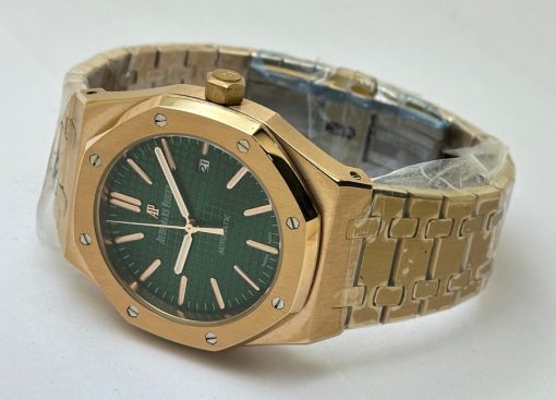 Audemars Piguet Royal Oak Green Rose Gold Swiss Automatic Watch - Image 5