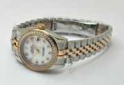 Rolex Datejust White Diamond Bezel Mother Of Pearl Dual Tone Swiss Automatic Ladies Watch - Image 5