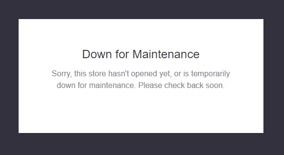 maintenance mode